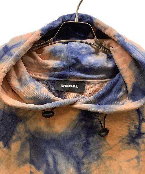 DIESEL（ディーゼル）DIESEL (ディーゼル) プルオーバーパーカー ピンク×ネイビー サイズ:Lの古着・服飾アイテム