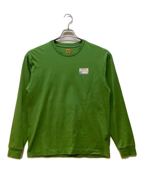 HUMAN MADE（ヒューマンメイド）HUMAN MADE (ヒューマンメイド) 長袖カットソー/Polar Bear T Shirt グリーン サイズ:Lの古着・服飾アイテム