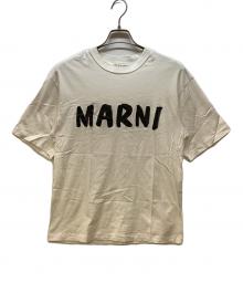 MARNI（マルニ）の古着「半袖カットソー/レタリングプリント オーバーサイズTシャツ」｜ホワイト×ブラック