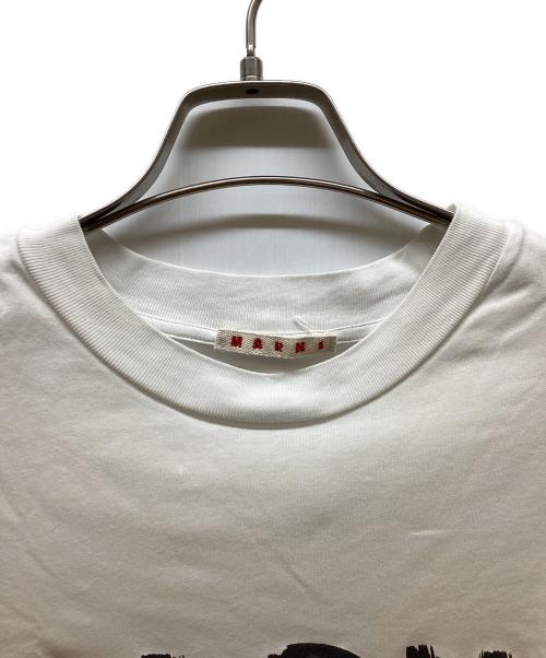 MARNI（マルニ）MARNI (マルニ) 半袖カットソー/レタリングプリント オーバーサイズTシャツ ホワイト×ブラック サイズ:36の古着・服飾アイテム