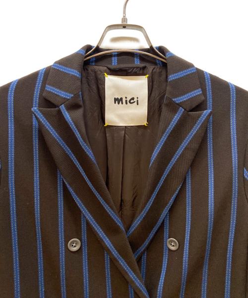 mici（ミチ）mici (ミチ) テーラードジャケット ブラウン×ブルー サイズ:Sの古着・服飾アイテム