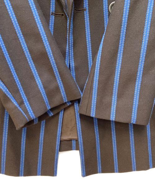 mici（ミチ）mici (ミチ) テーラードジャケット ブラウン×ブルー サイズ:Sの古着・服飾アイテム