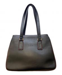 VALENTINO（ヴァレンティノ）の古着「トートバッグ/カラヴァーニ」｜ブラック