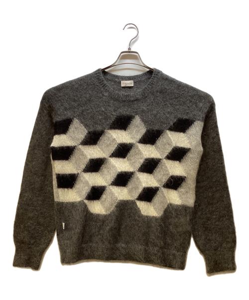 MONCLER（モンクレール）MONCLER (モンクレール) FRAGMENT (フラッグメント) 厚手ニット グレー サイズ:Lの古着・服飾アイテム