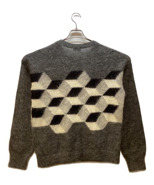 MONCLER（モンクレール）MONCLER (モンクレール) FRAGMENT (フラッグメント) 厚手ニット グレー サイズ:Lの古着・服飾アイテム