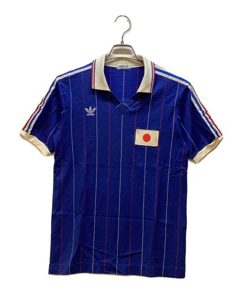 adidas（アディダス）adidas (アディダス) ゲームシャツ ブルー×ホワイト サイズ:Lの古着・服飾アイテム