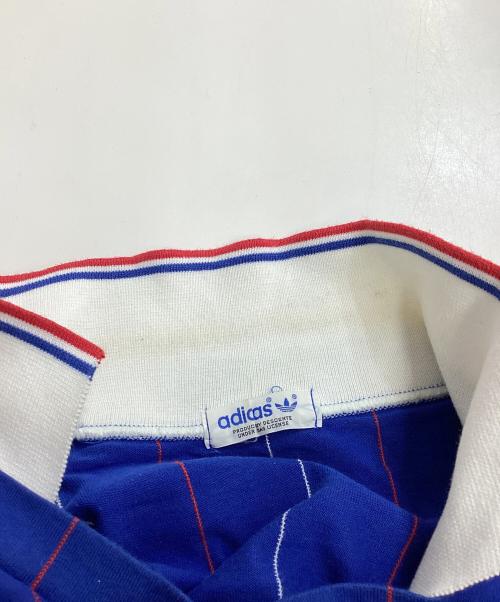 adidas（アディダス）adidas (アディダス) ゲームシャツ ブルー×ホワイト サイズ:Lの古着・服飾アイテム