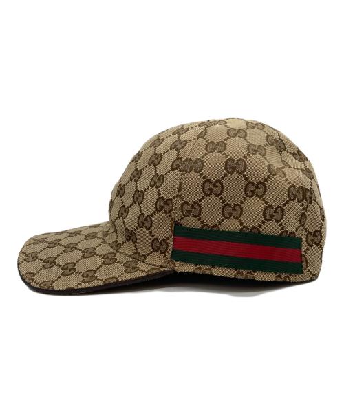 GUCCI（グッチ）GUCCI (グッチ) オリジナルGGキャンバスベースボールキャップ ベージュ サイズ:XLの古着・服飾アイテム