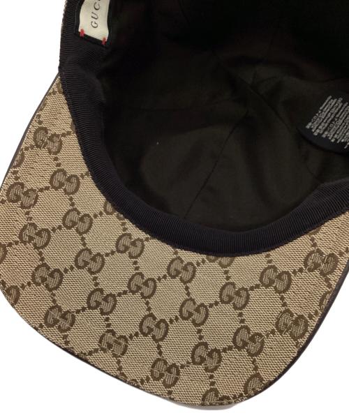 GUCCI（グッチ）GUCCI (グッチ) オリジナルGGキャンバスベースボールキャップ ベージュ サイズ:XLの古着・服飾アイテム