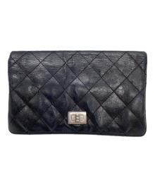 CHANEL（シャネル）の古着「長財布/2.55/マトラッセ」｜ブラック
