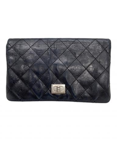【加古川店】 中古 CHANEL | シャネル 長財布 チェッカーフラッグ マトラッセ マトラッセ 【125】 中古・古着通販】CHANEL (シャネル) 長財布/2.55/マトラッセ ブラック