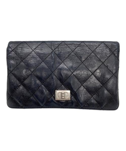 CHANEL（シャネル）CHANEL (シャネル) 長財布/2.55/マトラッセ ブラックの古着・服飾アイテム