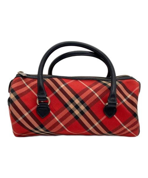 BURBERRY BLUE LABEL（バーバリー ブルー レーベル）BURBERRY BLUE LABEL (バーバリー ブルー レーベル) ミニボストンバッグ レッドの古着・服飾アイテム