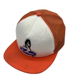 SUPREME（シュプリーム）の古着「メッシュキャップ」｜オレンジ×ホワイト