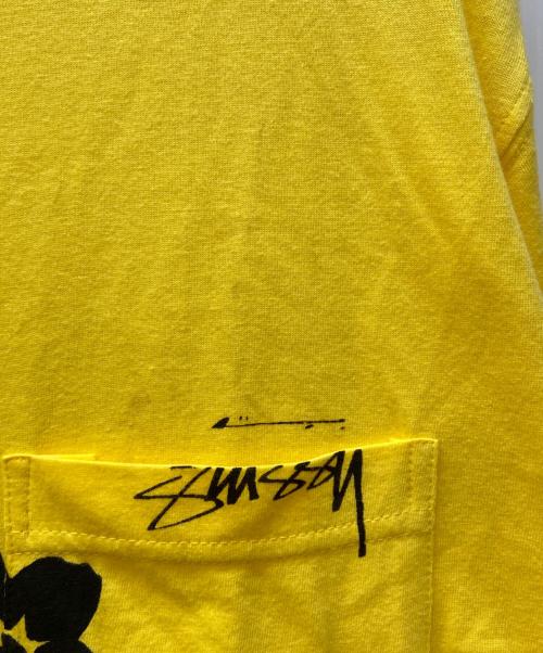 stussy（ステューシー）stussy (ステューシー) 半袖カットソー/ISLAND LIFE TEE イエロー サイズ:Mの古着・服飾アイテム