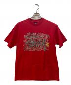 stussyステューシー）の古着「半袖カットソー/90年代/シングルステッチ」｜レッド