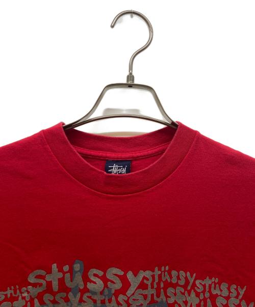 stussy（ステューシー）stussy (ステューシー) 半袖カットソー/90年代/シングルステッチ レッド サイズ:Lの古着・服飾アイテム