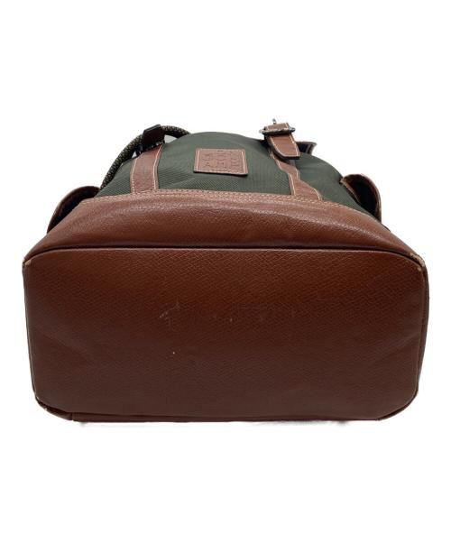 LONGCHAMP（ロンシャン）LONGCHAMP (ロンシャン) リュック グリーン×ブラウンの古着・服飾アイテム