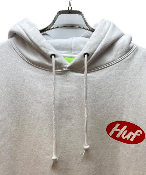 HUF（ハフ）HUF (ハフ) HUF/パーカー/L/WHT/PF00524 ホワイト×レッド サイズ:Lの古着・服飾アイテム