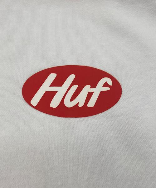 HUF（ハフ）HUF (ハフ) HUF/パーカー/L/WHT/PF00524 ホワイト×レッド サイズ:Lの古着・服飾アイテム
