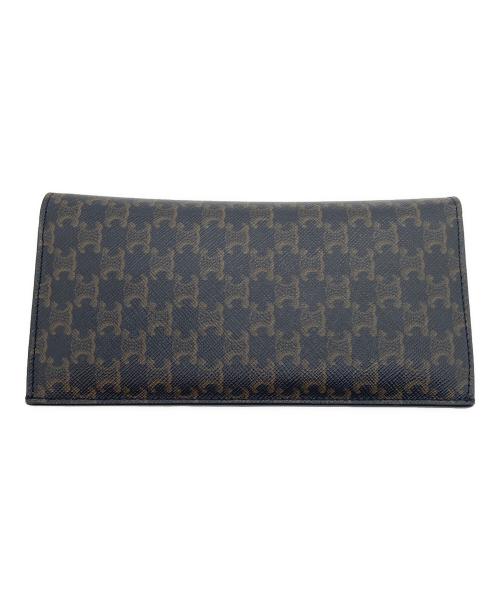 CELINE（セリーヌ）CELINE (セリーヌ) 長財布/トリオンフバーティカルウォレット ブラウンの古着・服飾アイテム