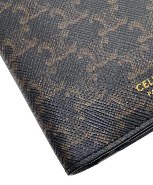 CELINE（セリーヌ）CELINE (セリーヌ) 長財布/トリオンフバーティカルウォレット ブラウンの古着・服飾アイテム