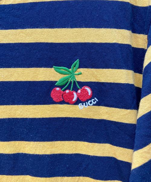 GUCCI（グッチ）GUCCI (グッチ) 半袖カットソー/HAHAHA チェリー イエロー×ブラック サイズ:XXXLの古着・服飾アイテム