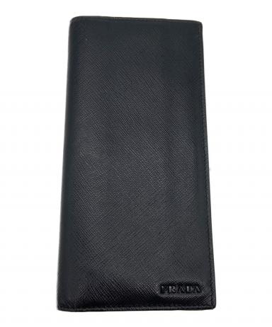 中古・古着通販】PRADA (プラダ) 長財布/サフィアーノ ブラック