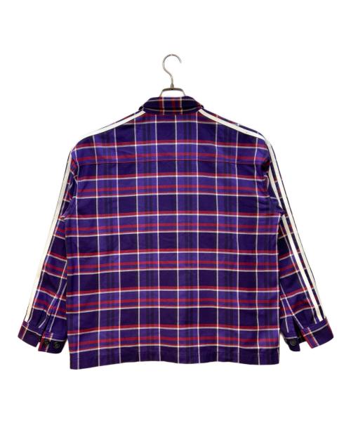 adidas Originals（アディダスオリジナル）adidas Originals (アディダスオリジナル) KORN (コーン) 長袖シャツ/FLANNEL LS MULTCO パープル サイズ:2XLの古着・服飾アイテム