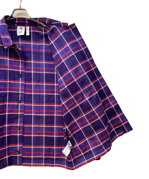 adidas Originals（アディダスオリジナル）adidas Originals (アディダスオリジナル) KORN (コーン) 長袖シャツ/FLANNEL LS MULTCO パープル サイズ:2XLの古着・服飾アイテム