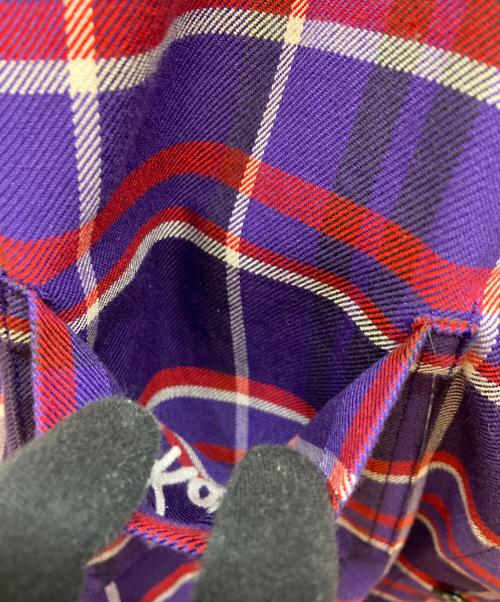 adidas Originals（アディダスオリジナル）adidas Originals (アディダスオリジナル) KORN (コーン) 長袖シャツ/FLANNEL LS MULTCO パープル サイズ:2XLの古着・服飾アイテム
