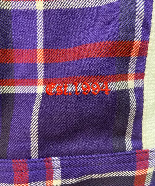 adidas Originals（アディダスオリジナル）adidas Originals (アディダスオリジナル) KORN (コーン) 長袖シャツ/FLANNEL LS MULTCO パープル サイズ:2XLの古着・服飾アイテム