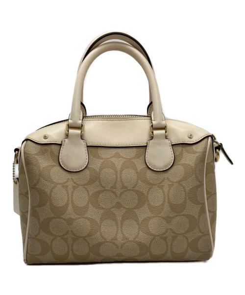 COACH（コーチ）COACH (コーチ) 2WAYショルダーバッグ ベージュ×ホワイトの古着・服飾アイテム