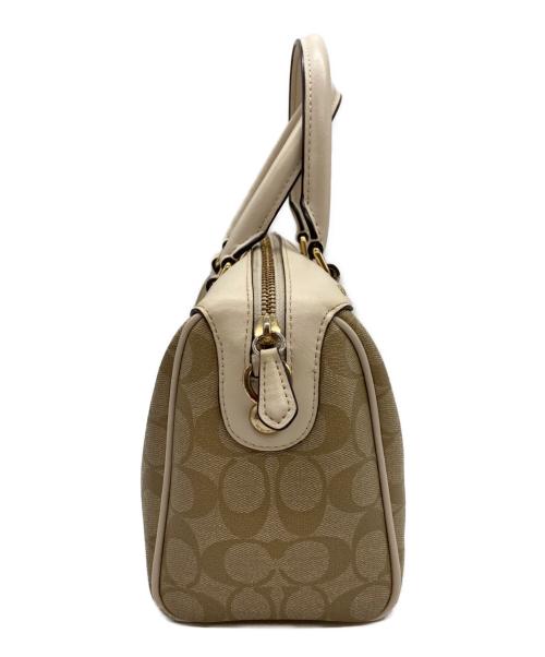 COACH（コーチ）COACH (コーチ) 2WAYショルダーバッグ ベージュ×ホワイトの古着・服飾アイテム