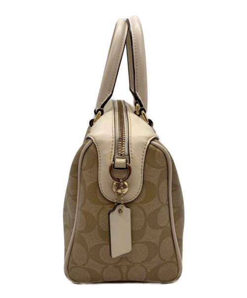 COACH（コーチ）COACH (コーチ) 2WAYショルダーバッグ ベージュ×ホワイトの古着・服飾アイテム