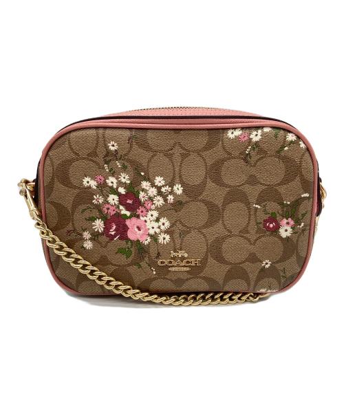 COACH（コーチ）COACH (コーチ) ショルダーバッグ/シグネチャー ブラウン×ピンクの古着・服飾アイテム