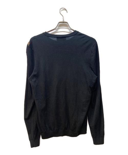 FENDI（フェンディ）FENDI (フェンディ) 薄手ニット ブラック×ブラウン サイズ:52の古着・服飾アイテム
