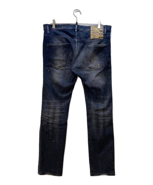 DSQUARED2（ディースクエアード）DSQUARED2 (ディースクエアード) ダメージデニムパンツ ブラック サイズ:50の古着・服飾アイテム