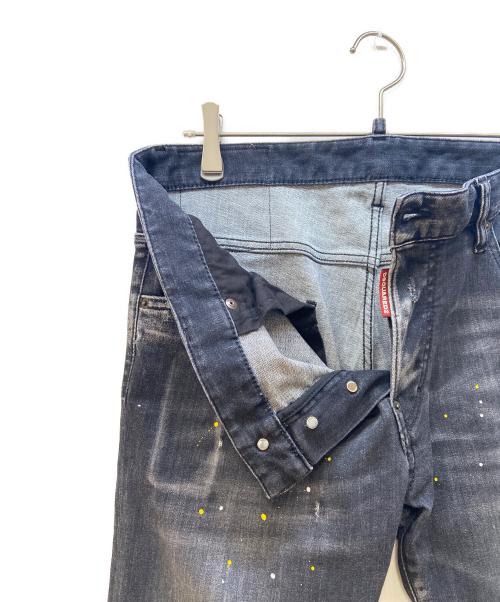 DSQUARED2（ディースクエアード）DSQUARED2 (ディースクエアード) ダメージデニムパンツ ブラック サイズ:50の古着・服飾アイテム