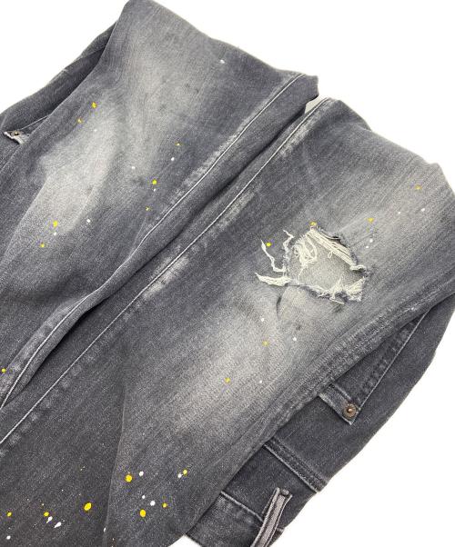 DSQUARED2（ディースクエアード）DSQUARED2 (ディースクエアード) ダメージデニムパンツ ブラック サイズ:50の古着・服飾アイテム