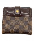 LOUIS VUITTONルイ ヴィトン）の古着「2つ折り財布//コンパクトジップ/ダミエ」｜ブラウン