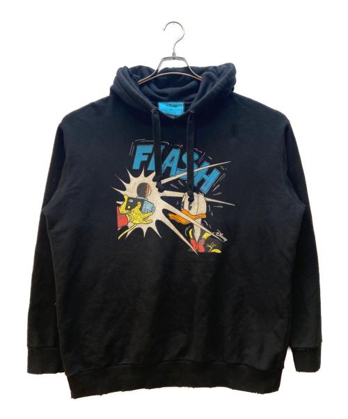 DISNEY（ディズニー）DISNEY (ディズニー) GUCCI (グッチ) プルオーバーパーカー/DONALD DUCK Hoodie ブラック サイズ:XXLの古着・服飾アイテム