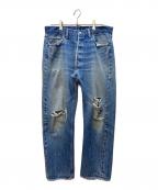 LEVI'Sリーバイス）の古着「デニムパンツ/501/ボタン裏刻印6/両耳シングル/70年代」｜インディゴ