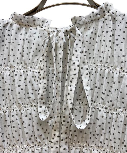 Snidel（スナイデル）Snidel (スナイデル) ノースリーブワンピース ホワイト×ブラック サイズ:FREEの古着・服飾アイテム