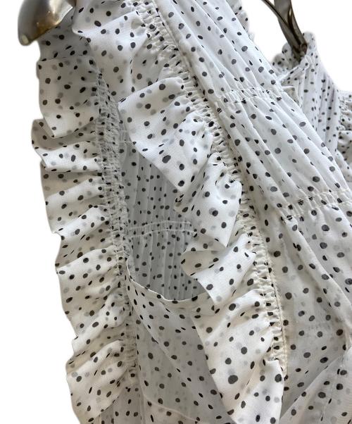 Snidel（スナイデル）Snidel (スナイデル) ノースリーブワンピース ホワイト×ブラック サイズ:FREEの古着・服飾アイテム
