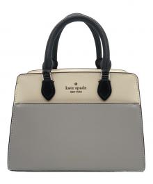 Kate Spade（ケイトスペード）の古着「ハンドバッグ/マディソン カラーブロック スモール」｜グレー×ホワイト