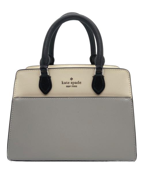 Kate Spade（ケイトスペード）Kate Spade (ケイトスペード) ハンドバッグ/マディソン カラーブロック スモール グレー×ホワイトの古着・服飾アイテム