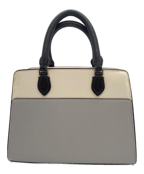 Kate Spade（ケイトスペード）Kate Spade (ケイトスペード) ハンドバッグ/マディソン カラーブロック スモール グレー×ホワイトの古着・服飾アイテム