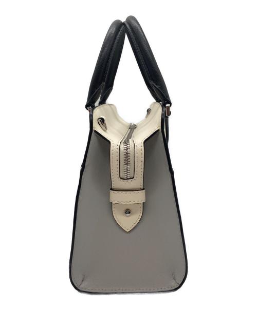 Kate Spade（ケイトスペード）Kate Spade (ケイトスペード) ハンドバッグ/マディソン カラーブロック スモール グレー×ホワイトの古着・服飾アイテム
