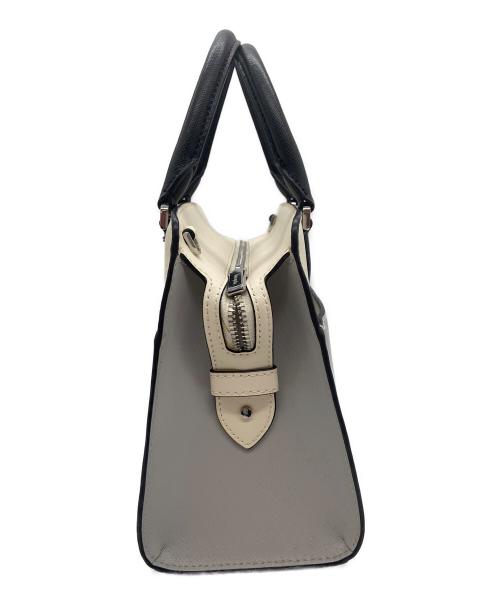 Kate Spade（ケイトスペード）Kate Spade (ケイトスペード) ハンドバッグ/マディソン カラーブロック スモール グレー×ホワイトの古着・服飾アイテム
